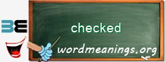 WordMeaning blackboard for checked